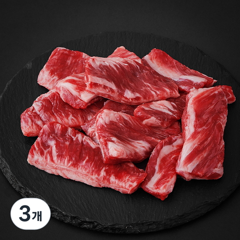 푸드장 미국산 블랙비프 소갈비살 (냉장), 300g, 3개