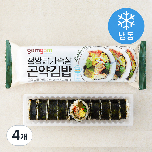 곰곰 청양닭가슴살 곤약김밥 (냉동), 220g, 4개