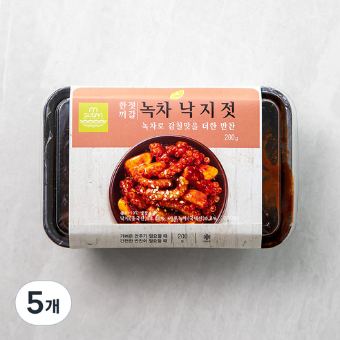 엠수산 녹차 낙지젓갈, 200g, 5개