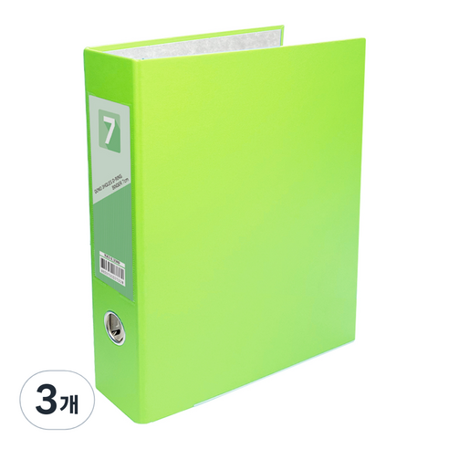 투코비 도노 D링 바인더 3공 A4 7cm, 연두, 3개