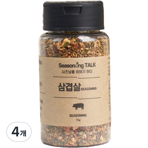 시즈닝톡 삼겹살 시즈닝, 4개, 75g