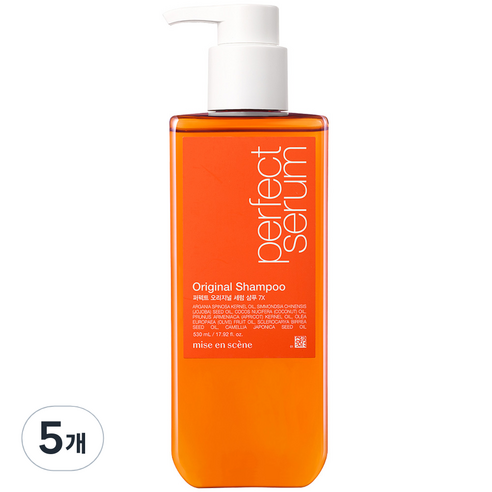 미쟝센 퍼펙트 오리지널 세럼 7X 샴푸, 530ml, 5개