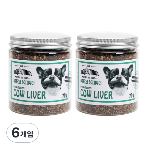 SUJEROMAN 반려동물 파우더 간식, 소간, 70g, 6개