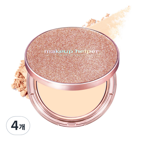 메이크업헬퍼 아트 팩트 오리지널 프로피니쉬 로즈글리터 팩트 파우더 25g, 21호 내추럴베이지, 4개