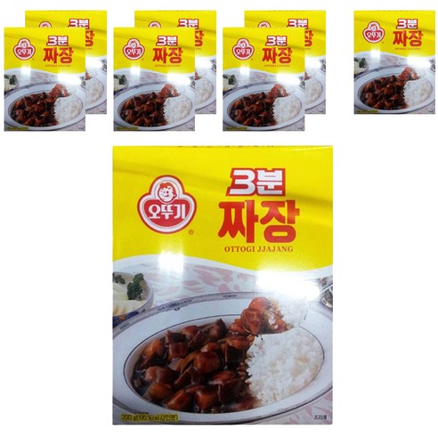 오뚜기 3분짜장, 200g, 8개
