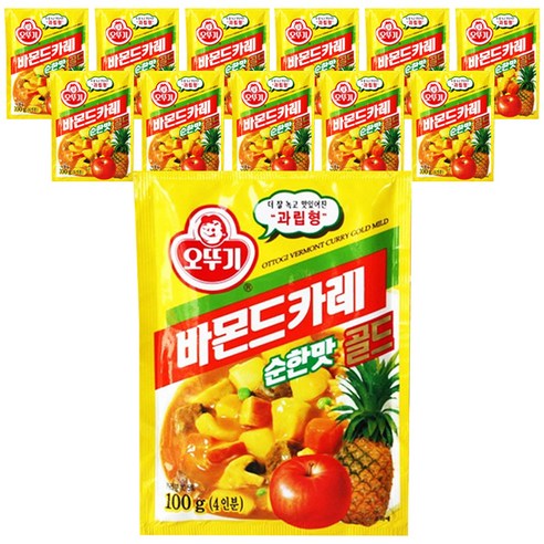 오뚜기 바몬드 카레 과립형 골드 순한맛, 100g, 12개