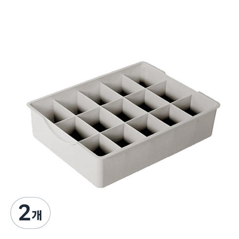 룸트 속옷 정리함 15칸 그레이, 2개