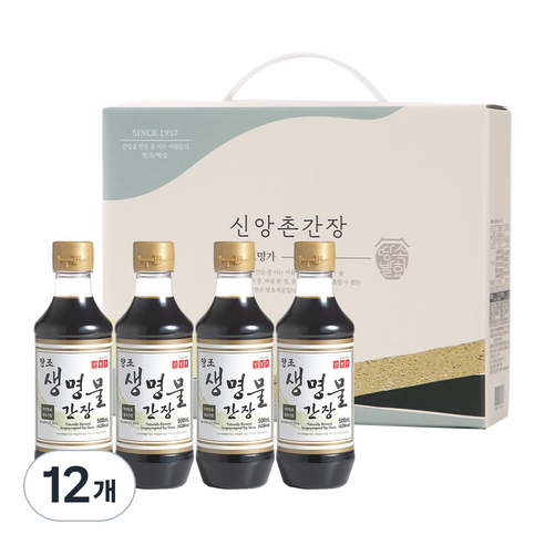 신앙촌 양조 생명물간장 K 4호, 500ml, 12개