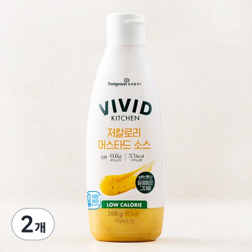 비비드키친 저칼로리 머스타드 소스, 280g, 2개 280g × 2개, 개당 중량 × 수량 섬네일