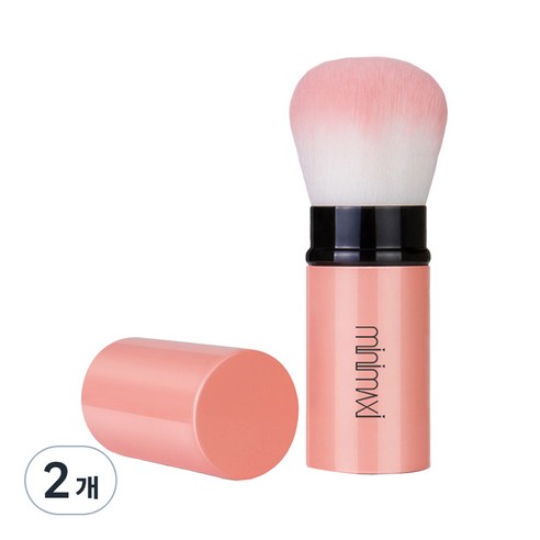 미니맥시 볼륨 메이크업 브러쉬, 노블피치, 2개