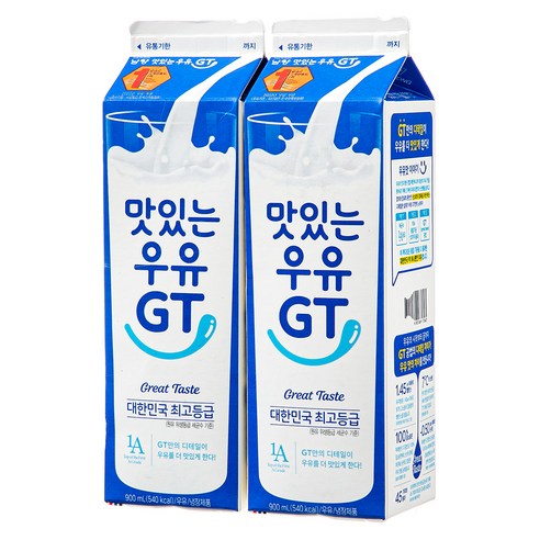 신선한 1A 등급 원유와 까다로운 품질 관리로 만든 맛있는 우유 GT