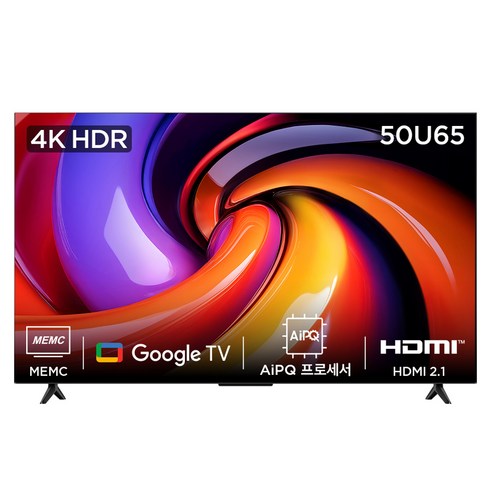 아이팔콘 4K HDR Google TV 127cm(50인치), 127cm(50인치), 50U65 × 스탠드형 × 고객직접설치, 50U65 × 스탠드형 × 고객직접설치 섬네일