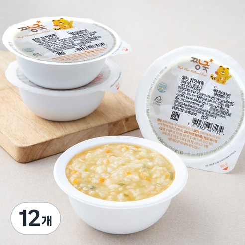짱죽 웰빙죽 쌀눈 참전복죽 (냉장), 200g, 12개