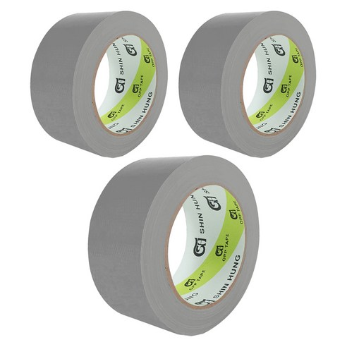 신흥테이프 대용량 면 테이프 은색 48mm x 25m, 3개