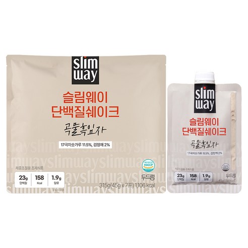 슬림웨이 단백질 쉐이크 곡물 흑임자 7p