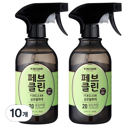 더블유드레스룸 페브클린 섬유탈취제 20번 플라워샵, 500ml, 10개