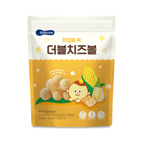 베베쿡 콘볼 과자, 1개, 더블치즈볼