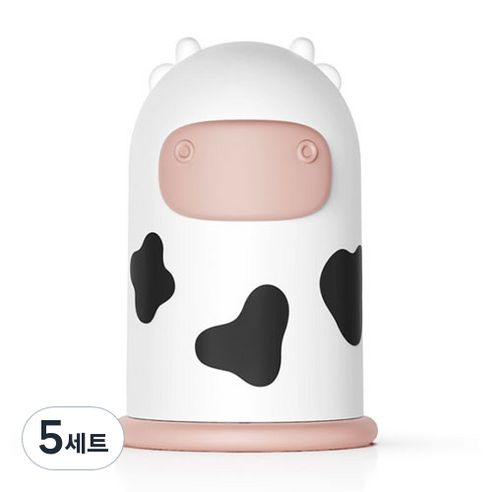 미빌 유아용 재밌는 캐릭터 손톱깍이 세트, 젖소, 5세트