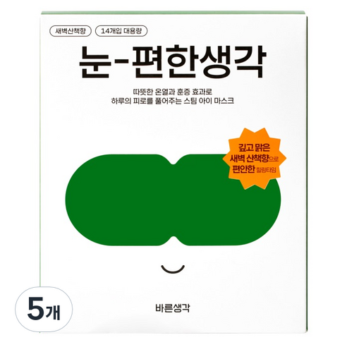 바른생각 눈 편한생각 대용량 새벽산책향, 14개입, 5개