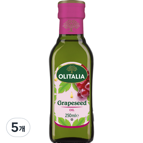 올리타리아 포도씨유, 250ml, 5개