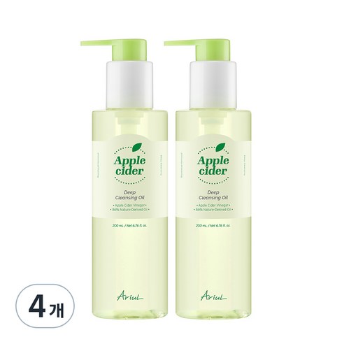 아리얼 비건 애플사이다 딥 클렌징 오일, 200ml, 4개