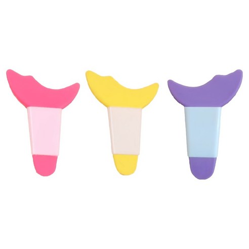 떼루와 아이라인 가이드 아이라이너 마스카라 실리콘 브러쉬, 3개, 랜덤발송