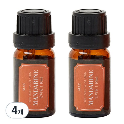 알레 비건 아로마 에센셜 오일 만다린, 10ml, 4개
