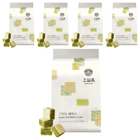 오설록 그린티웨하스, 100g, 5개