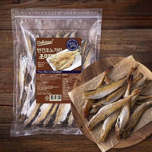 해맑은푸드 반건조 노가리 조미명태 (냉동), 700g(소소), 1개