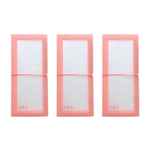 마켓감성 스티커 사진 보관 앨범 3p, 핑크, 30매