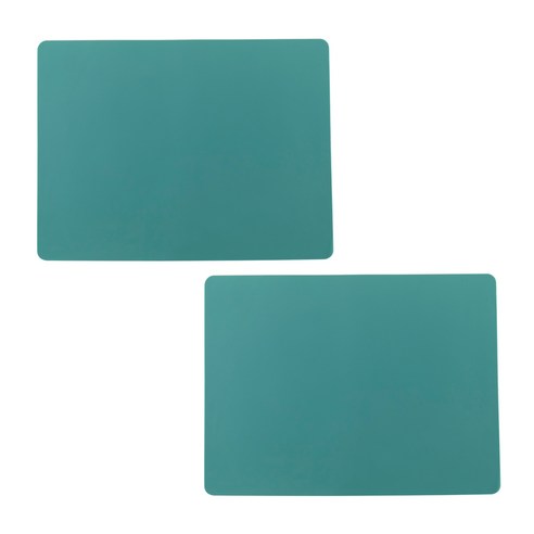블룸엣홈 실리콘 사각 식탁매트 2p, 터키그린, 40 x 30 cm