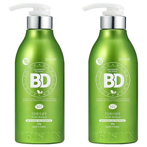 TS 비디 비듬샴푸 상큼한 오렌지향, 500g, 2개