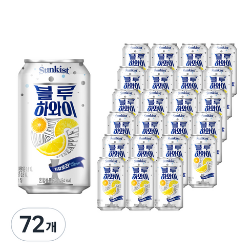 해태htb 썬키스트 블루하와이 저칼로리, 340ml, 72개