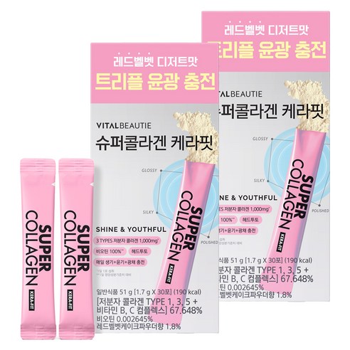 바이탈뷰티 슈퍼콜라겐 케라핏 30p, 51g, 2개
