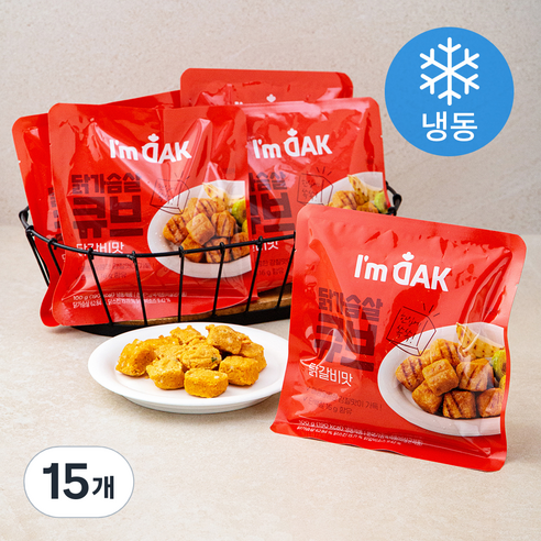 아임닭 닭가슴살 큐브 닭갈비맛 (냉동), 15개, 100g