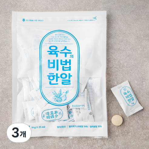 육수의 비법 한알 25개입, 100g, 3개