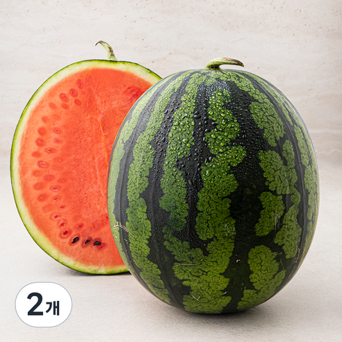 산지직송 당도선별 수박, 9kg 미만, 2개