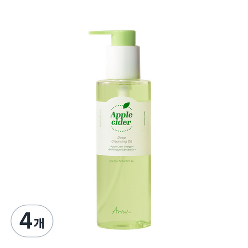 아리얼 비건 애플 사이다 딥 클렌징 오일, 200ml, 4개