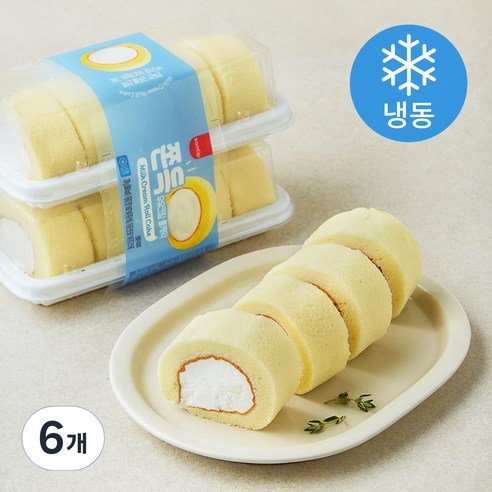 삼립 쫀득 우유크림 롤케익 (냉동), 105g, 6개