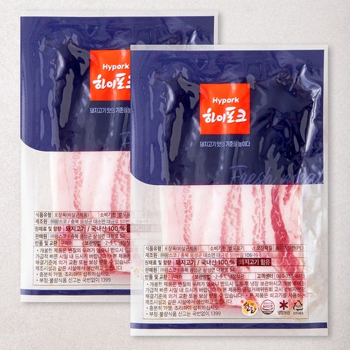 하이포크 삼겹살 구이용 (냉장), 500g, 1팩