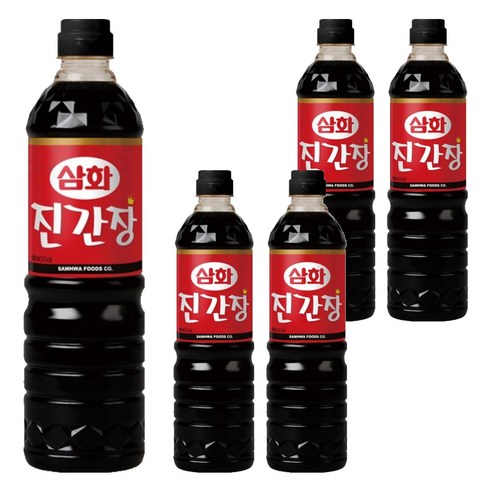 삼화식품 진간장, 900ml, 5개
