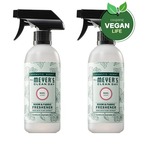 미세스메이어스클린데이 섬유&공간 탈취제 본품 바질향, 390ml, 2개