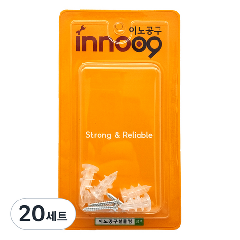 이노공구 석고보드용 천공 앙카 투명 5pcs NIT512, 20세트