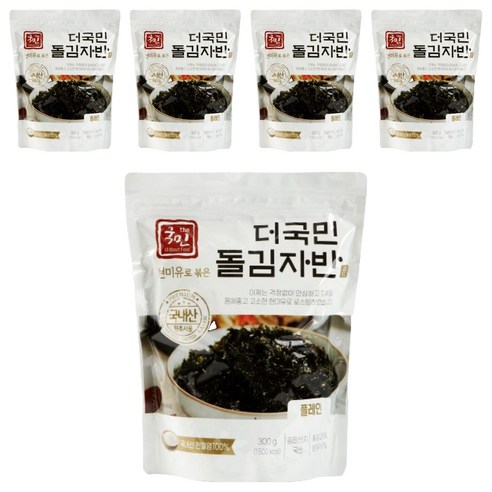 더국민 현미유로 볶은 돌김자반, 300g, 5개