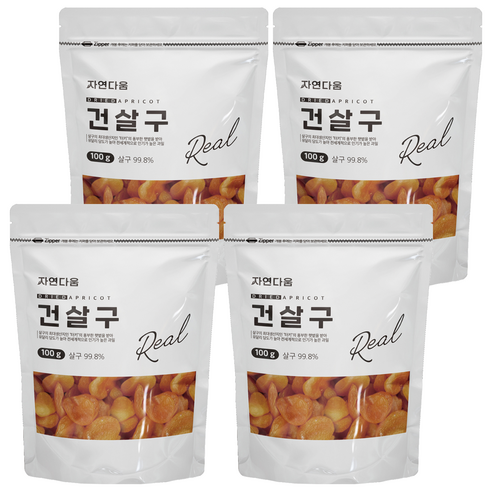 자연다움 건살구, 4개, 100g