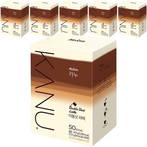 카누 동서식품 맥심카누 더블샷라떼, 50개입, 6개
