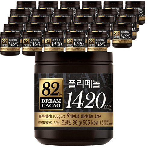 롯데제과 드림카카오 82% 폴리페놀 초콜릿, 86g, 36개