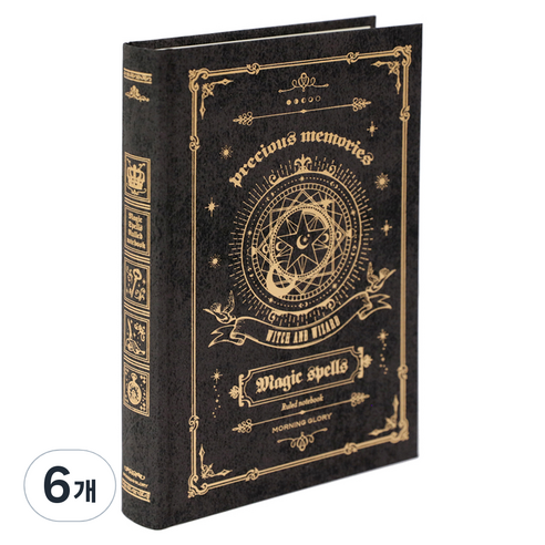 모닝글로리 마법주문서 ver 2 노트 224매, 블랙, 6개