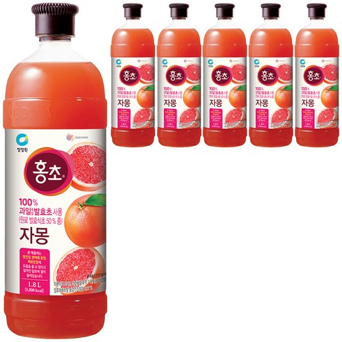 청정원 홍초 자몽, 1800ml, 6개