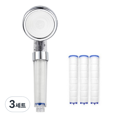 이노하우스 필터샤워기 + 필터 4p 세트, 3세트, 혼합색상